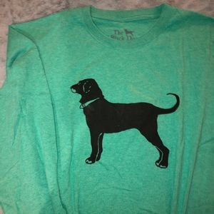 Greenish long sleeve The Black Dog t-shirt